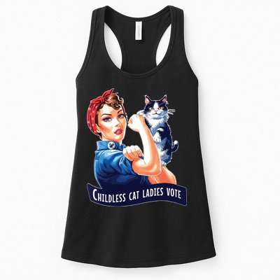 Childless Cat Ladies Vote Rosie The Riveter Womens Tank Top