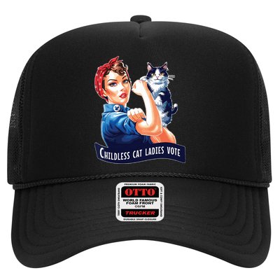 Childless Cat Ladies Vote Rosie The Riveter Trucker Hat