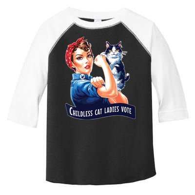 Childless Cat Ladies Vote Rosie The Riveter Toddler Fine Jersey T-Shirt