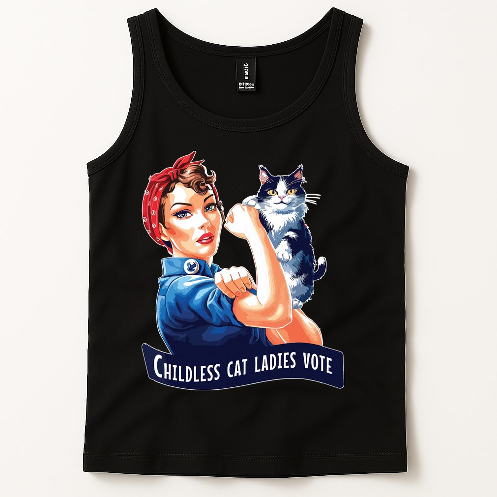 Childless Cat Ladies Vote Rosie The Riveter Tank Top