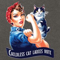Childless Cat Ladies Vote Rosie The Riveter Cotton Canvas Backpack