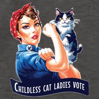 Childless Cat Ladies Vote Rosie The Riveter Vector Backpack