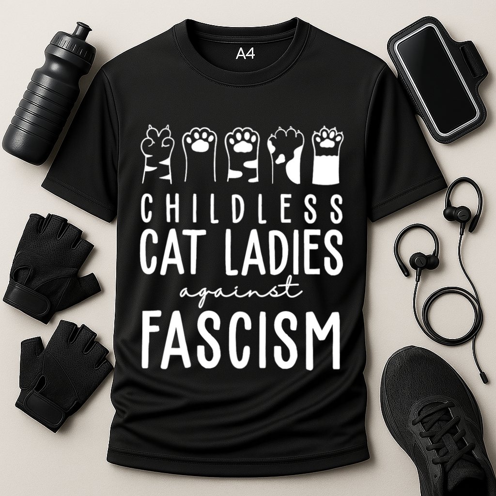 Childless Cat Ladies Against Fascism Proud Childless Cat Ladies Against Fascism Cooling Performance Crew T-Shirt