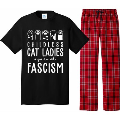 Childless Cat Ladies Against Fascism Proud Childless Cat Ladies Against Fascism Pajama Set