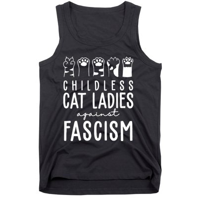 Childless Cat Ladies Against Fascism Proud Childless Cat Ladies Against Fascism Tank Top