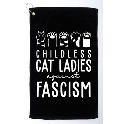 Childless Cat Ladies Against Fascism Proud Childless Cat Ladies Against Fascism Golf Towel
