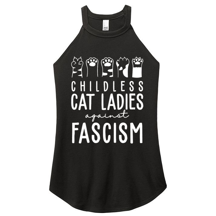 Childless Cat Ladies Against Fascism Proud Childless Cat Ladies Against Fascism Women's Perfect Tri Rocker Tank