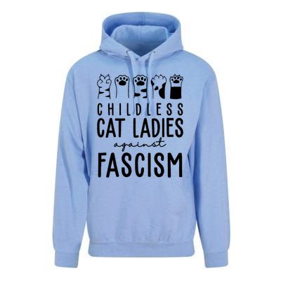 Childless Cat Ladies Against Fascism Proud Childless Cat Ladies Against Fascism Unisex Surf Hoodie