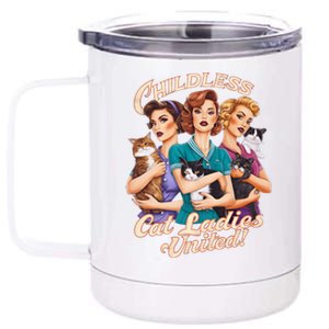 Childless Cat Ladies United Cat Ladies For Kamala Harris 2024 12 oz Stainless Steel Tumbler Cup