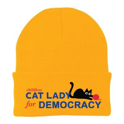 Childless Cat Lady Voting Election 2024 Usa Gift Knit Cap Winter Beanie