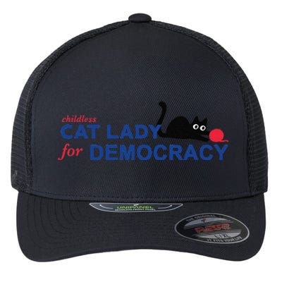 Childless Cat Lady Voting Election 2024 Usa Gift Flexfit Unipanel Trucker Cap