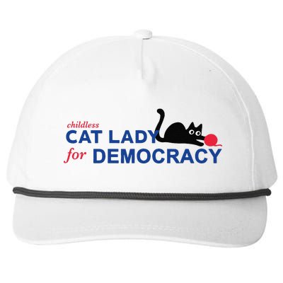 Childless Cat Lady Voting Election 2024 Usa Gift Snapback Five-Panel Rope Hat