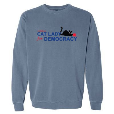 Childless Cat Lady Voting Election 2024 Usa Gift Garment-Dyed Sweatshirt