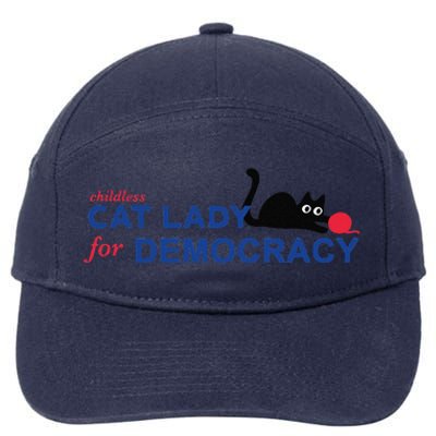 Childless Cat Lady Voting Election 2024 Usa Gift 7-Panel Snapback Hat