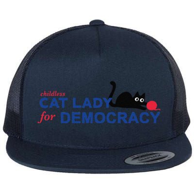 Childless Cat Lady Voting Election 2024 Usa Gift Flat Bill Trucker Hat