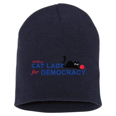 Childless Cat Lady Voting Election 2024 Usa Gift Short Acrylic Beanie