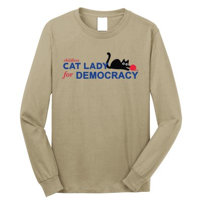 Childless Cat Lady Voting Election 2024 Usa Gift Long Sleeve Shirt