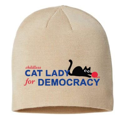 Childless Cat Lady Voting Election 2024 Usa Gift Sustainable Beanie