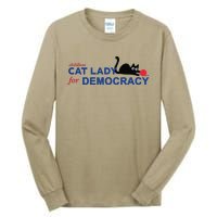 Childless Cat Lady Voting Election 2024 Usa Gift Tall Long Sleeve T-Shirt