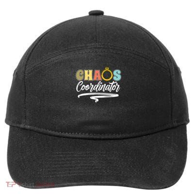 Chaos Coordinator Loves Wedding Coordinator Wedding Planner 7-Panel Snapback Hat