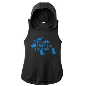 Childless Cat Lady 2024 Ladies Is Voting Kamala Ladies PosiCharge Tri-Blend Wicking Draft Hoodie Tank