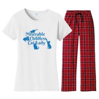 Childless Cat Lady 2024 Ladies Is Voting Kamala Women's Flannel Pajama Set