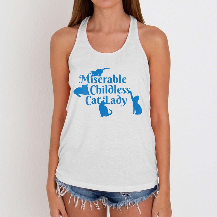 Childless Cat Lady 2024 Ladies Is Voting Kamala Women's Knotted Racerback Tank