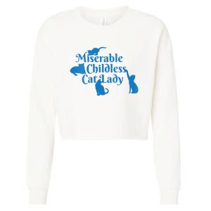 Childless Cat Lady 2024 Ladies Is Voting Kamala Cropped Pullover Crew