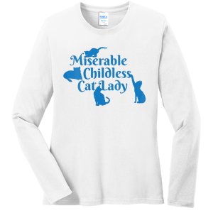 Childless Cat Lady 2024 Ladies Is Voting Kamala Ladies Long Sleeve Shirt