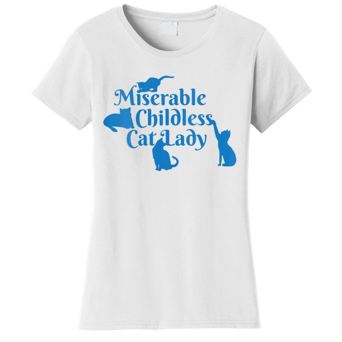 Childless Cat Lady 2024 Ladies Is Voting Kamala Women's T-Shirt