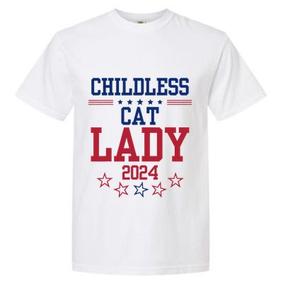 Childless Cat Lady 2024 Funny Political Elections Democrat Garment-Dyed Heavyweight T-Shirt