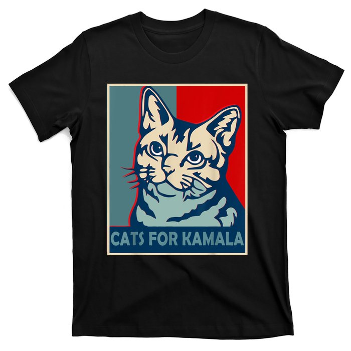 Childless Cat Lady Is Voting Kamala Harris President 2024 T-Shirt