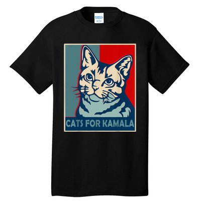 Childless Cat Lady Is Voting Kamala Harris President 2024 Tall T-Shirt