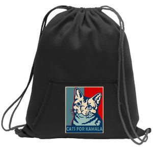 Childless Cat Lady Is Voting Kamala Harris President 2024 Sweatshirt Cinch Pack Bag