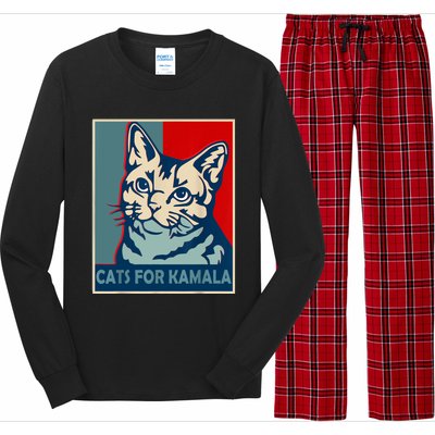 Childless Cat Lady Is Voting Kamala Harris President 2024 Long Sleeve Pajama Set