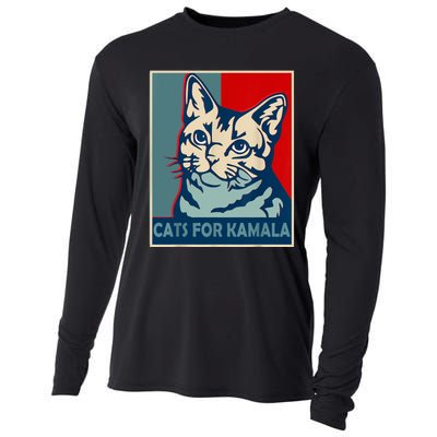 Childless Cat Lady Is Voting Kamala Harris President 2024 Cooling Performance Long Sleeve Crew