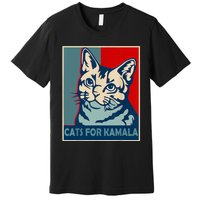 Childless Cat Lady Is Voting Kamala Harris President 2024 Premium T-Shirt