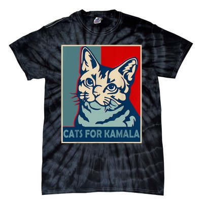 Childless Cat Lady Is Voting Kamala Harris President 2024 Tie-Dye T-Shirt