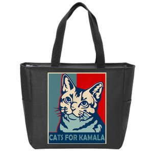 Childless Cat Lady Is Voting Kamala Harris President 2024 Zip Tote Bag