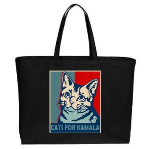 Childless Cat Lady Is Voting Kamala Harris President 2024 Cotton Canvas Jumbo Tote