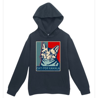 Childless Cat Lady Is Voting Kamala Harris President 2024 Urban Pullover Hoodie