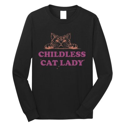 Childless Cat Lady Funny 2024 Long Sleeve Shirt