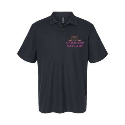 Childless Cat Lady Funny 2024 Softstyle Adult Sport Polo