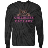 Childless Cat Lady Funny 2024 Tie-Dye Long Sleeve Shirt