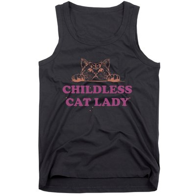 Childless Cat Lady Funny 2024 Tank Top