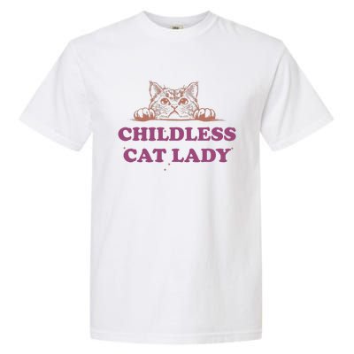 Childless Cat Lady Funny 2024 Garment-Dyed Heavyweight T-Shirt