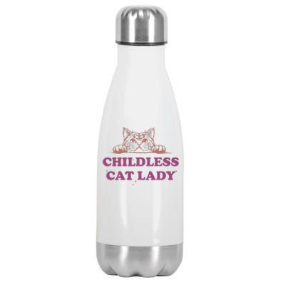 Childless Cat Lady Funny 2024 Stainless Steel Insulated Water Bottle