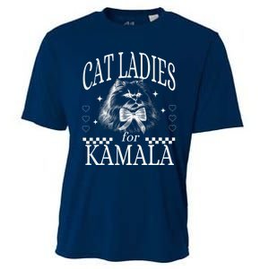 Childless Cat Lady Cat Ladies For Kamala Democrat Kamala Harris 2024 Cooling Performance Crew T-Shirt