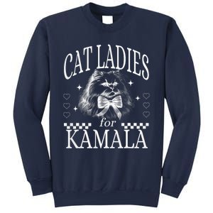 Childless Cat Lady Cat Ladies For Kamala Democrat Kamala Harris 2024 Sweatshirt