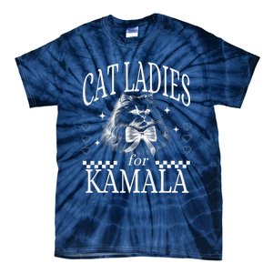 Childless Cat Lady Cat Ladies For Kamala Democrat Kamala Harris 2024 Tie-Dye T-Shirt